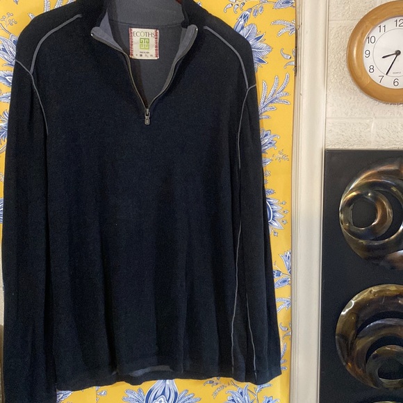 ecoths Other - ECOTHS 100% organic cotton 3/4 zip jacket or sweatshirt in charcoal grays L